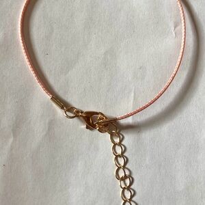 Pink and Gold Corded Bracelet